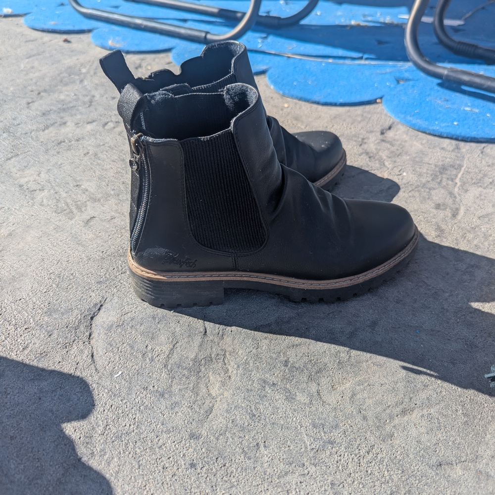 Black Leather Ankle Boots